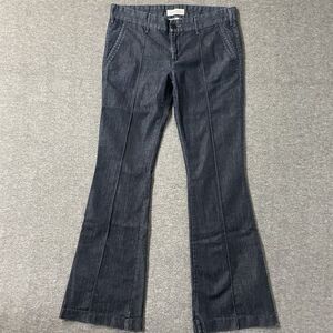 HABITUAL Womens Dark Wash Flare Low Rise Denim Jeans Made in US Size 31  34x33